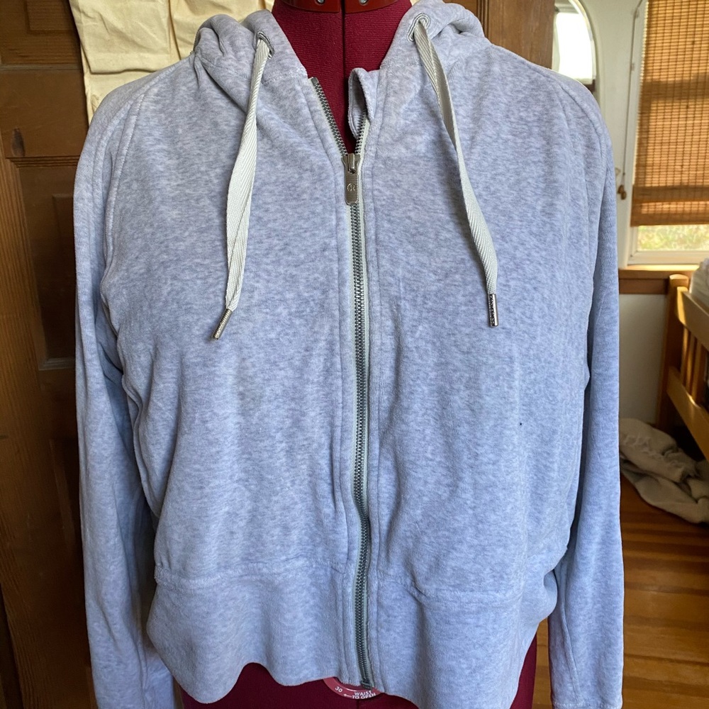 Lululemon velour grey hoodie